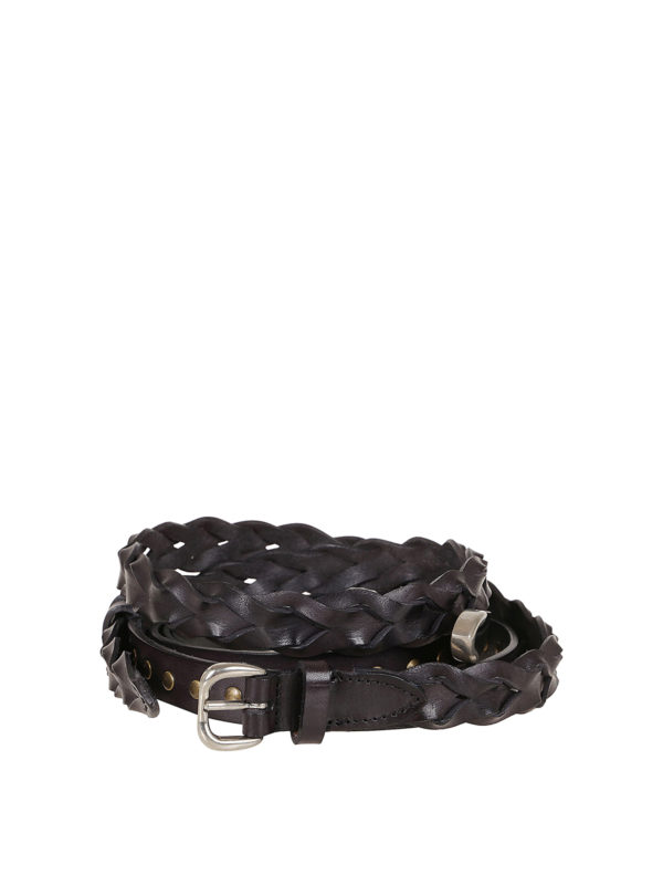 Philosophy di Lorenzo Serafini: belts - Studded leather triple belt