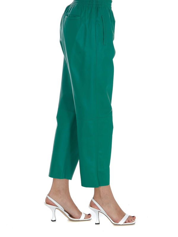 چرم Pinko - Leather cropped trousers 
