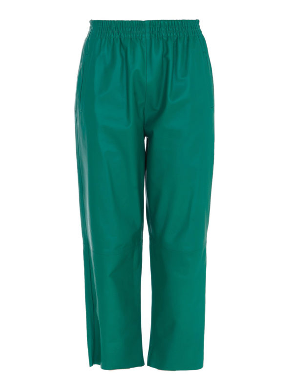 چرم Pinko - Leather cropped trousers 