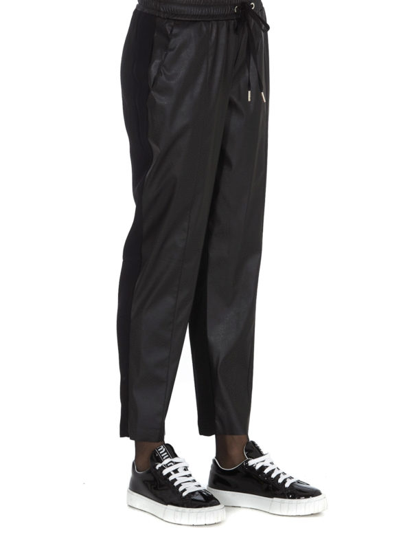 leather tracksuit pants