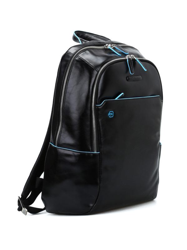 piquadro leather backpack