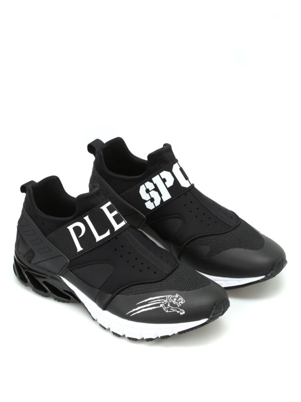 Plein Sport - Rok black scuba slip-ons 