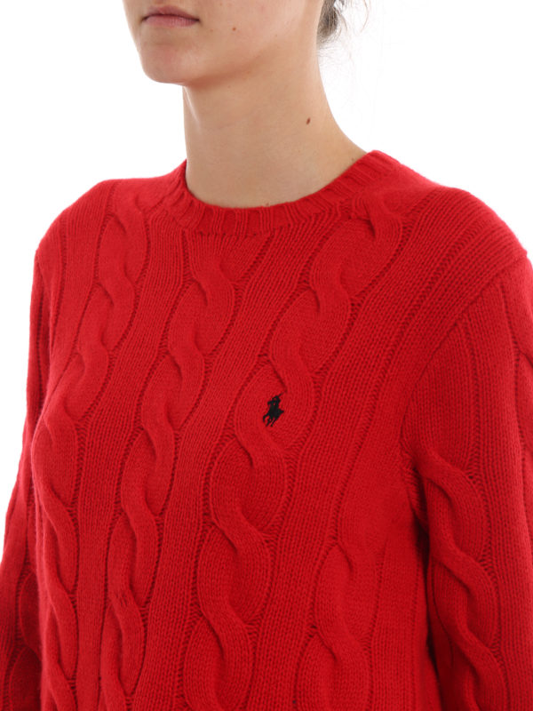 Crew necks Polo Ralph Lauren - Cable knit wool and cashmere sweater -  211764605004