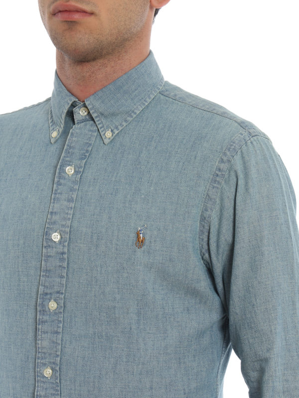 chambray polo