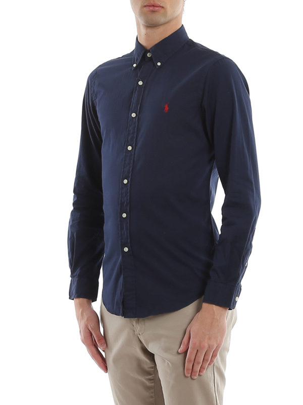 ralph lauren navy button up