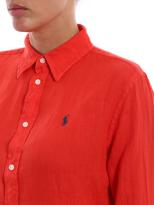 ralph lauren red button down