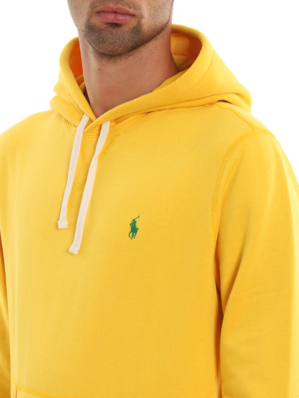 yellow polo zip up hoodie