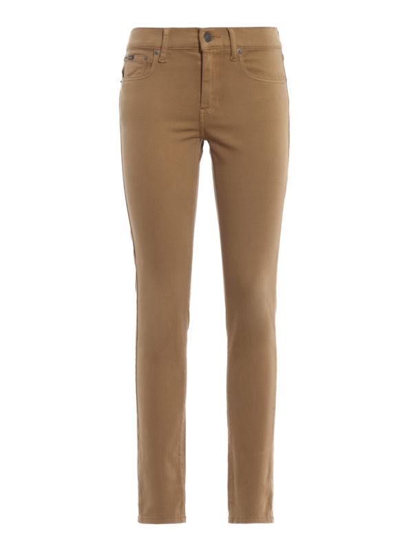 Casual trousers Polo Ralph Lauren - The Tompkins light brown skinny pants - 211671415012