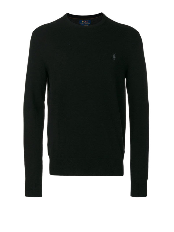 crew neck sweater with polo