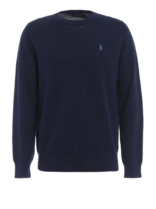 blue polo crewneck