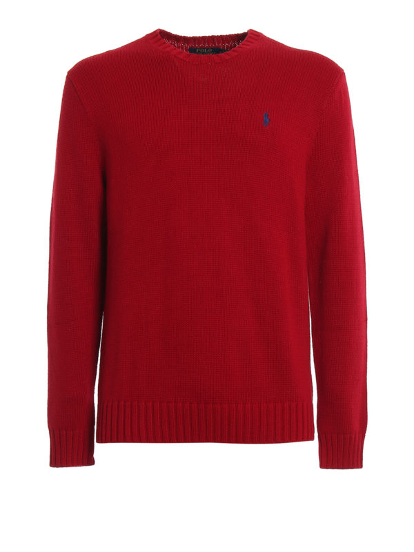 Crew necks Polo Ralph Lauren - Red cotton sweater - 710727573017