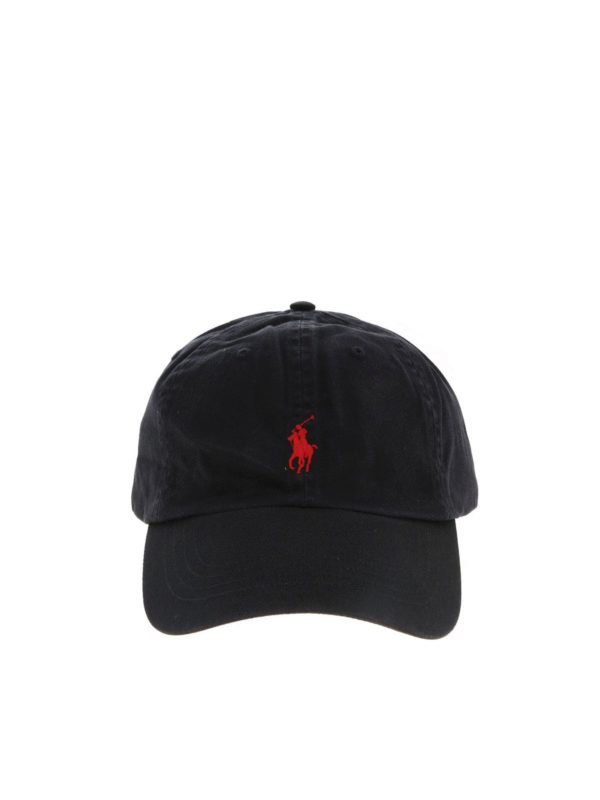 Hats & caps Polo Ralph Lauren - Logo baseball cap in black - 710548524004