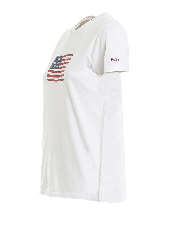 T-shirts Polo Ralph Lauren - Usa flag print logo T-shirt - 211782940001