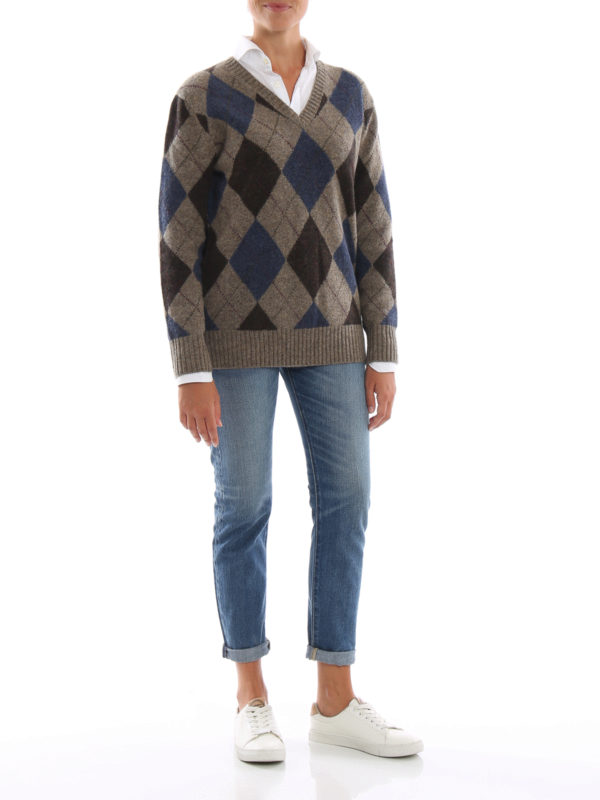 یقه هفت Polo Ralph Lauren - Argyle lambswool sweater - 211717818001