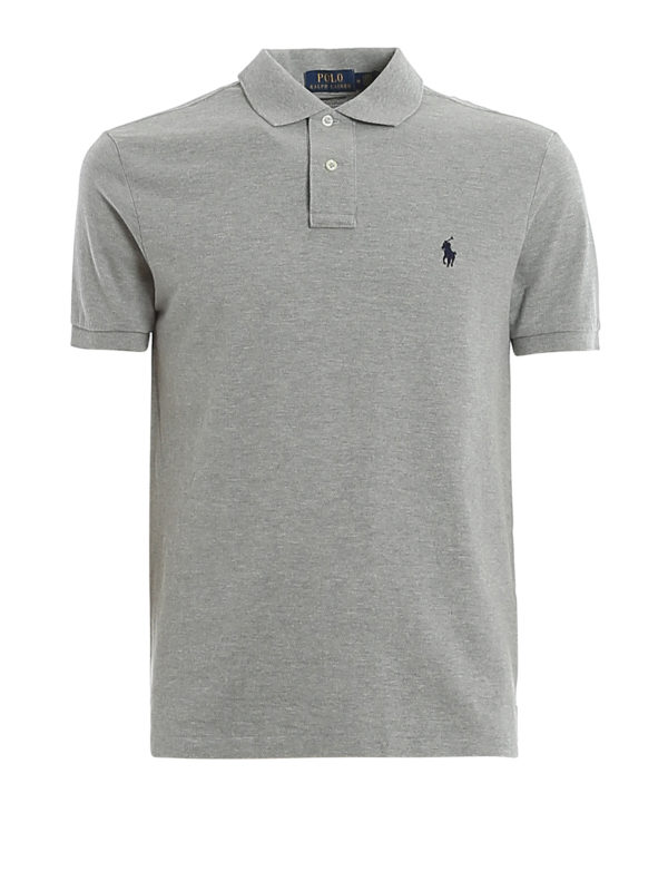 Polo shirts Polo Ralph Lauren - Grey pique cotton polo shirt - 710795080005