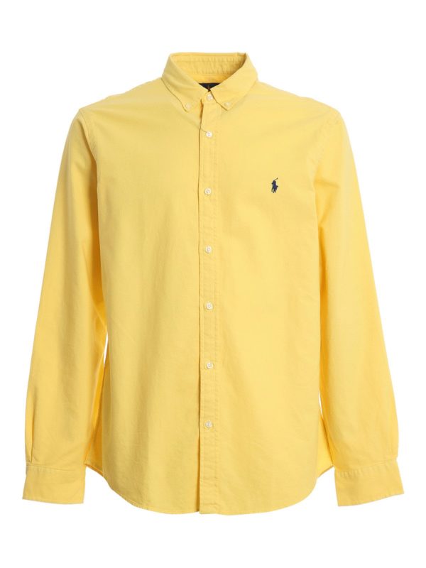 yellow ralph lauren button up