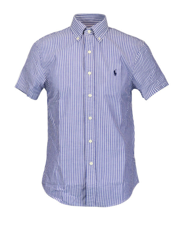 ralph lauren blue short sleeve shirt