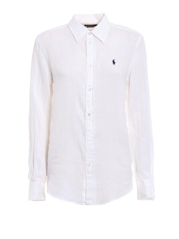 Shirts Polo Ralph Lauren - White linen shirt - 211697461001 | iKRIX.com