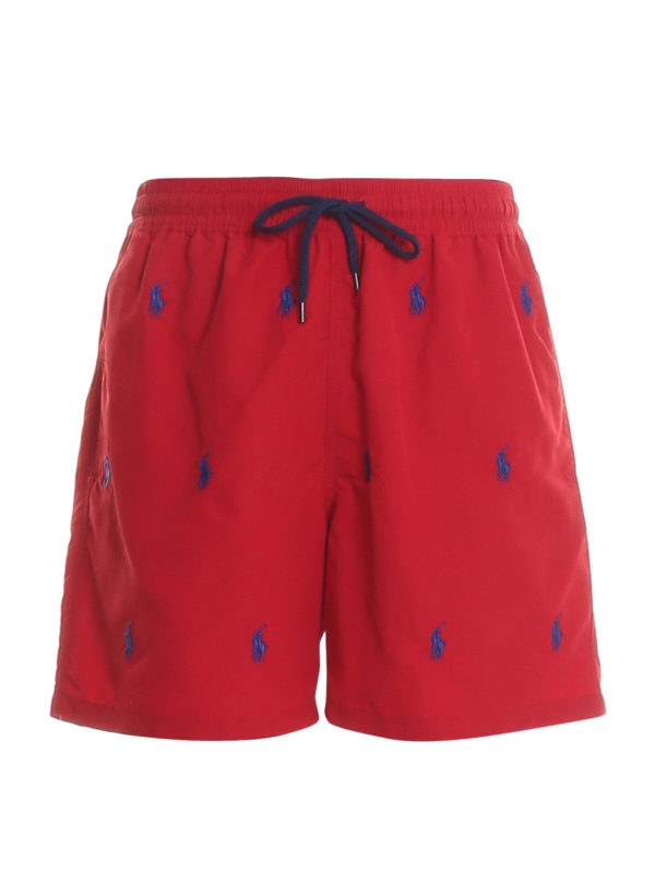 polo shorts with logo all over