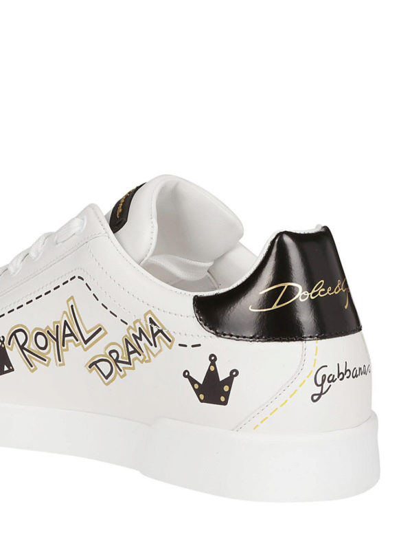 Trainers Dolce & Gabbana - Portofino printed sneakers with patches -  CS1558AV678HWF57