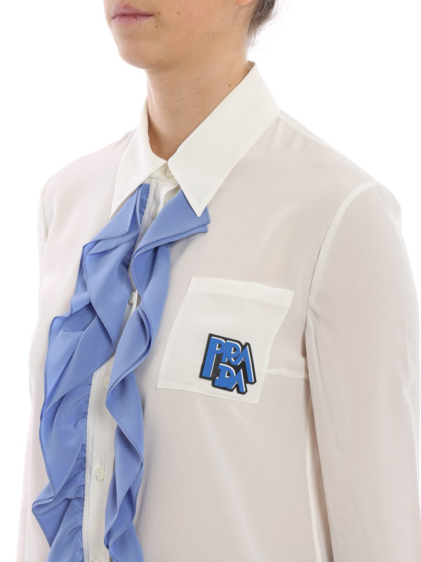 prada silk shirt