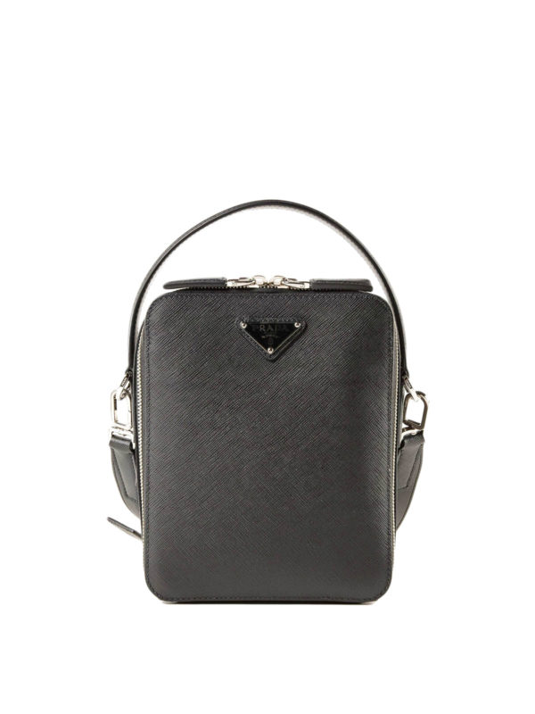 prada black saffiano crossbody bag