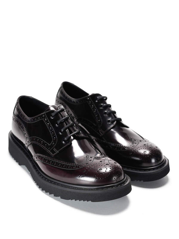 Leather brogue derby shoes 