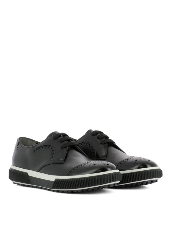 brogue trainers black