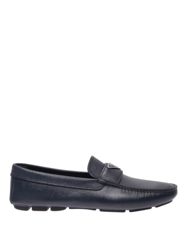 Saffiano leather driving loafers 
