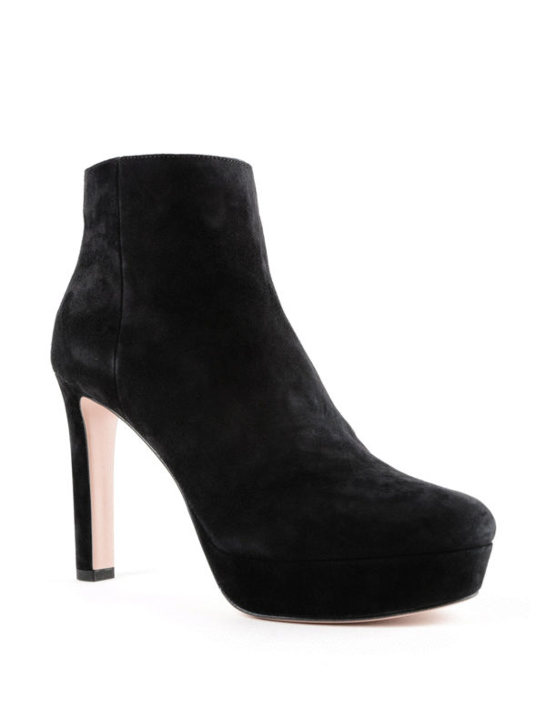 prada suede platform booties