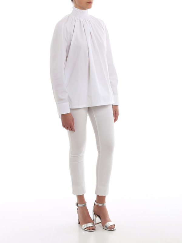 بلوز Prada - Poplin high collar blouse 