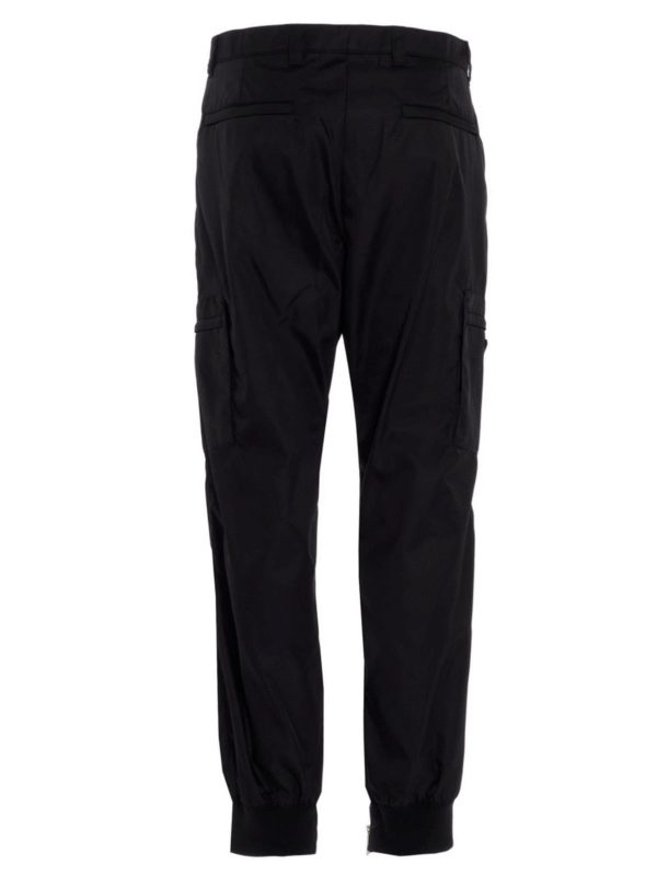 Casual trousers Prada - Logo cargo pants in black - SPH67S1WQ8F0002