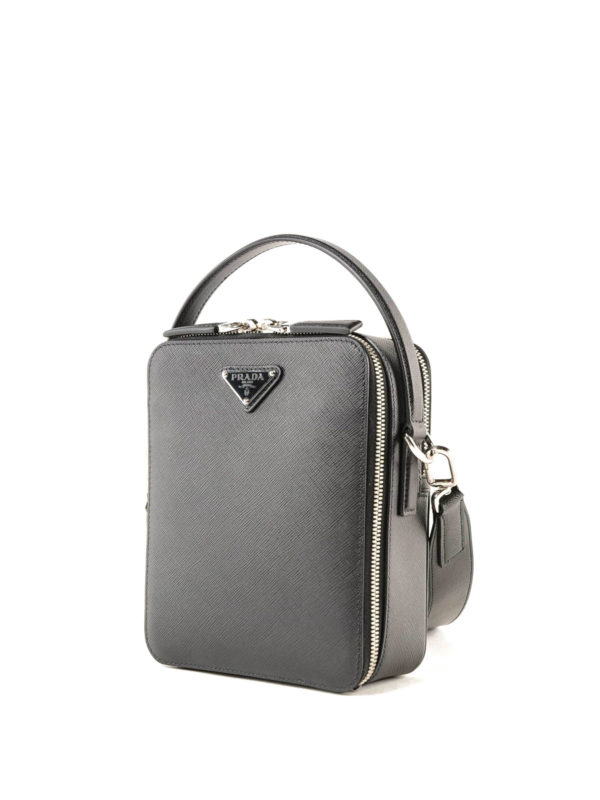 prada black saffiano crossbody bag