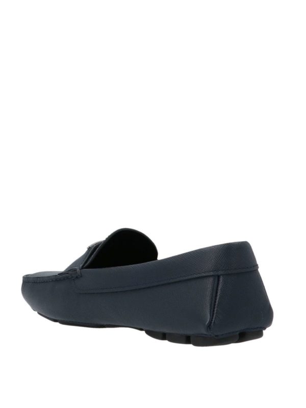 prada blue loafers