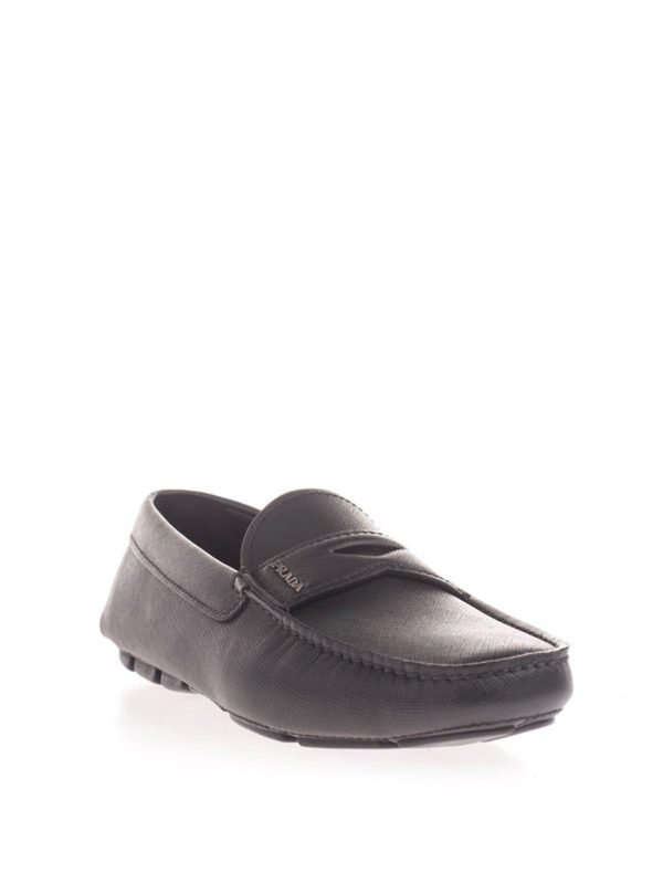 prada saffiano penny loafer