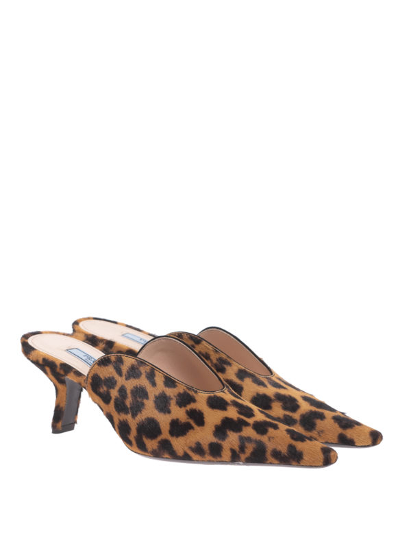 prada leopard mules