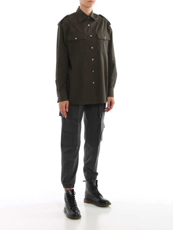 پیراهن Prada - Cotton poplin military 