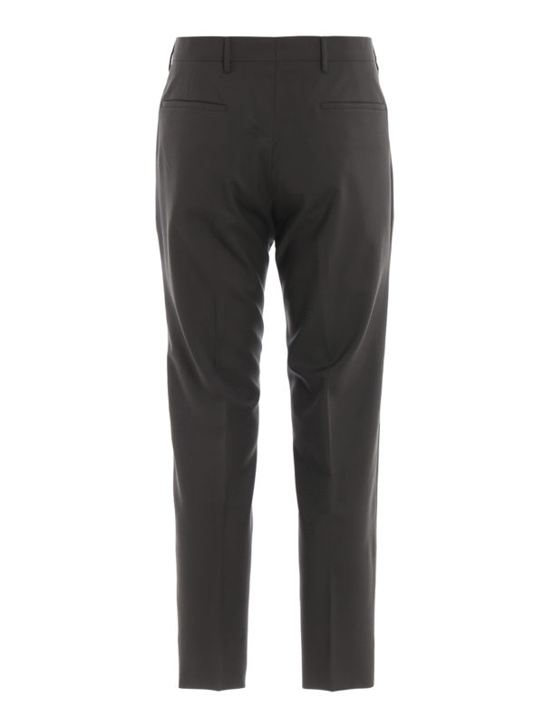 Prada - Classic cool wool dark grey slacks - Tailored & Formal trousers ...