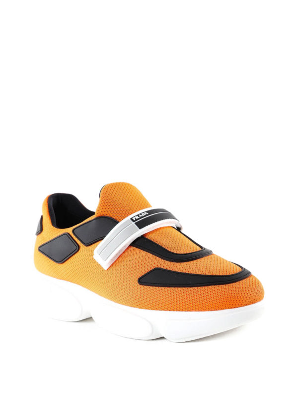 Trainers Prada - Cloudbust orange fabric sneakers - 1E293I3V701BU