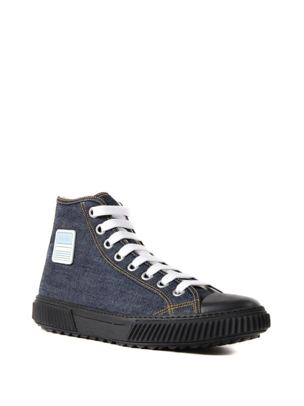 prada denim sneakers