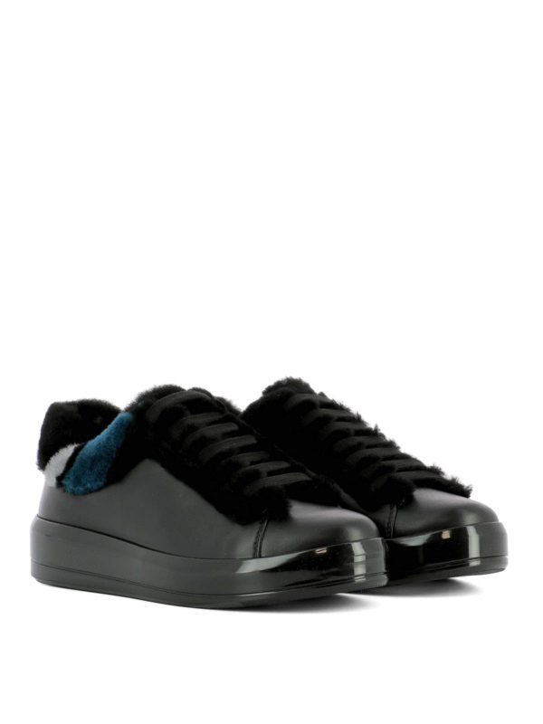 prada shearling sneakers