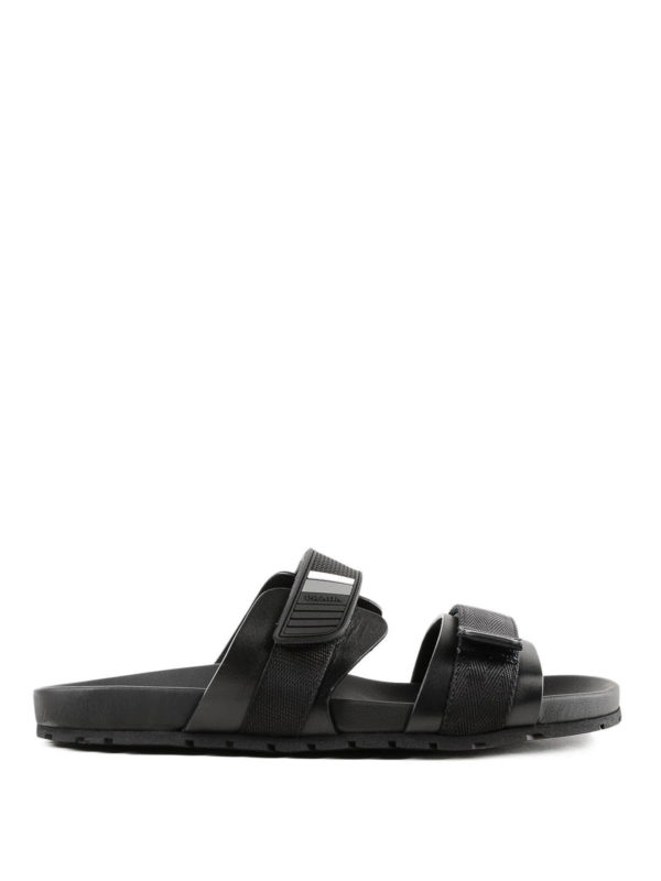 Sandals Prada - Leather sandals with Velcro straps - 2X30023J4Z806