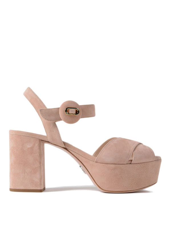 prada nude sandals