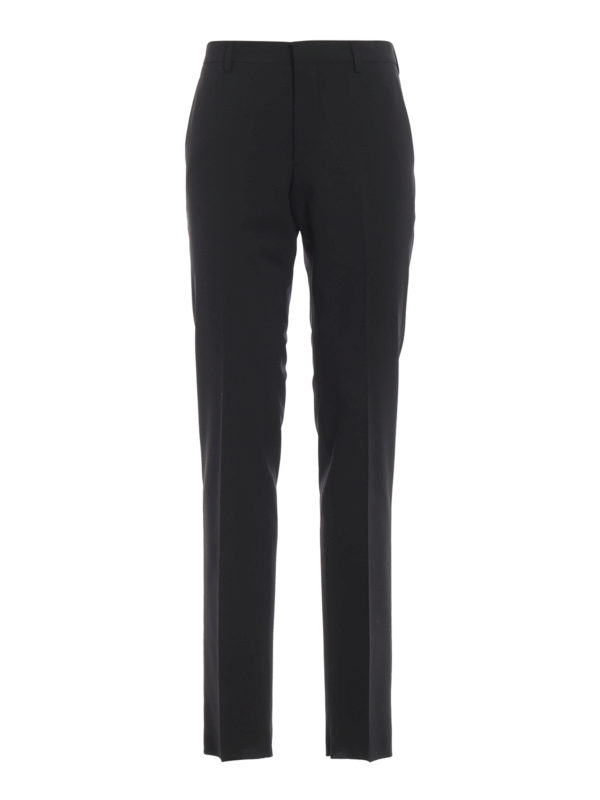 Click to view more detailed imagery on our partner's website Prada Black Lightweight Wool Cropped Trousers