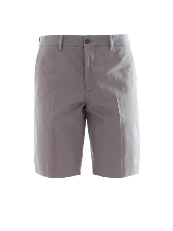 شلوارک Prada - Grey cotton blend chino shorts - SPE22S1211GQSF0D65