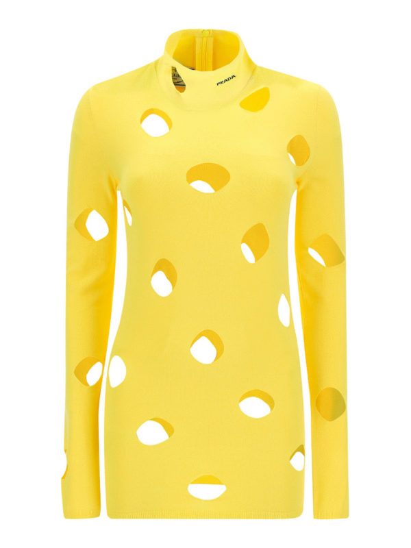 prada cut out sweater