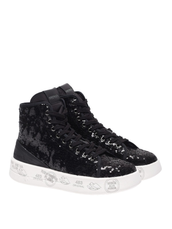 Black sequin high tops Clearance