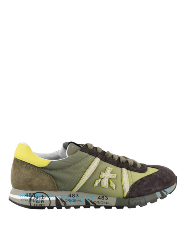 Premiata Spring Summer 2020 lucy sneakers in shaded of green and mud - LUCY  4604