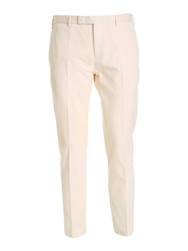 Pt Torino - Edge pants in ecru color - casual trousers ...