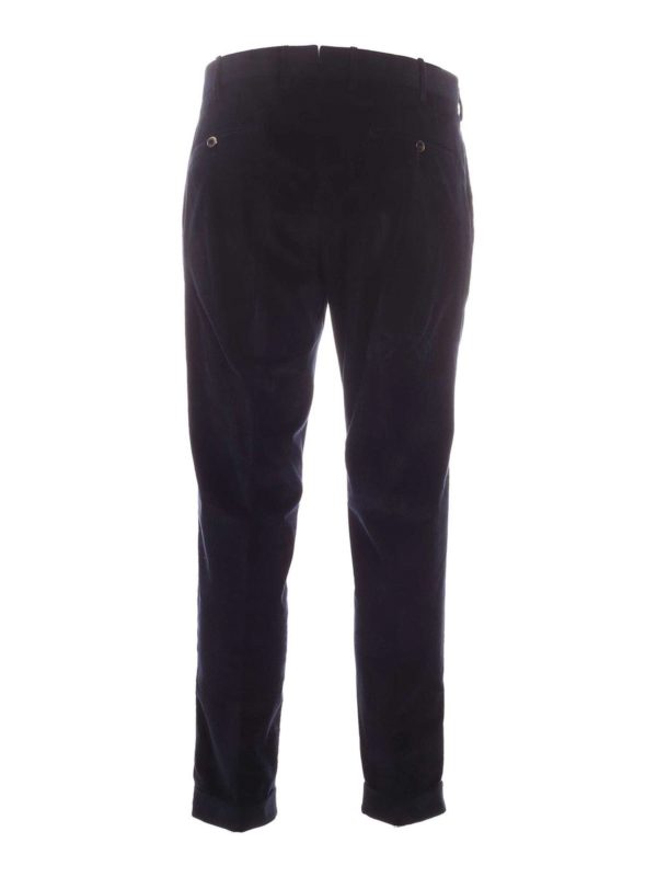 Pt Torino - Corduroy pants in blue - casual trousers - COHS22ZS0CL2PG910370